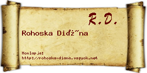 Rohoska Diána névjegykártya