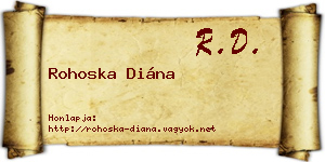 Rohoska Diána névjegykártya